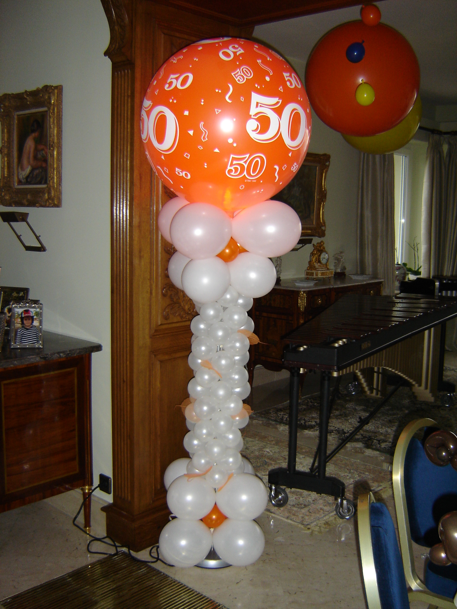 Decoration 13 01 06 Colonne De Ballons Anniversaire 50 Ans Luxballoon