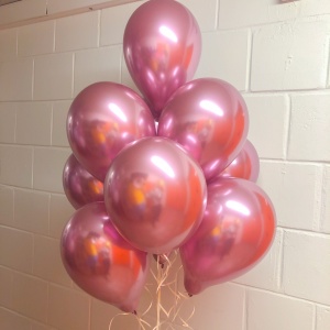 Bouquet de ballon métallique rose